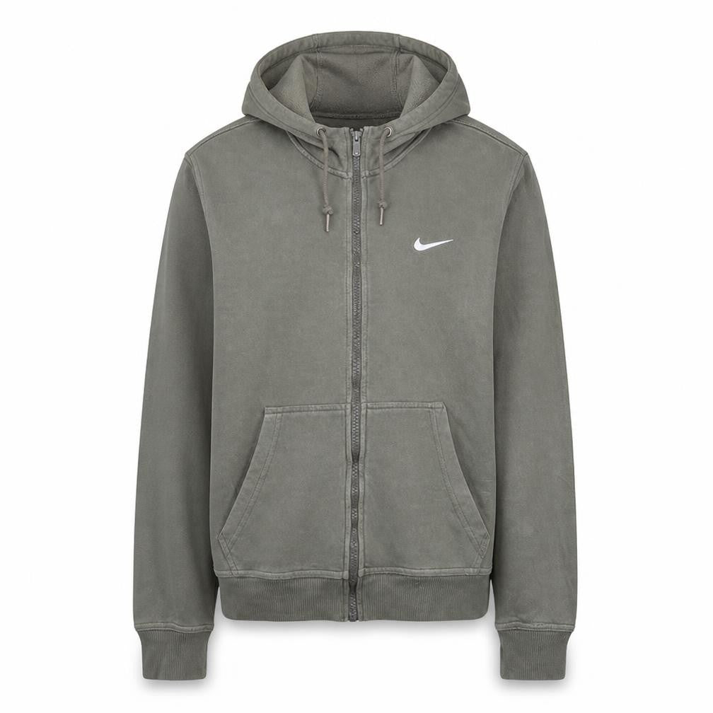 Nike Women’s Grey Full Zip Hoodie Medium Cotton Blend Casual