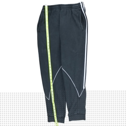 Adidas Mens Black L Jogger Sweatpants with White Stripes