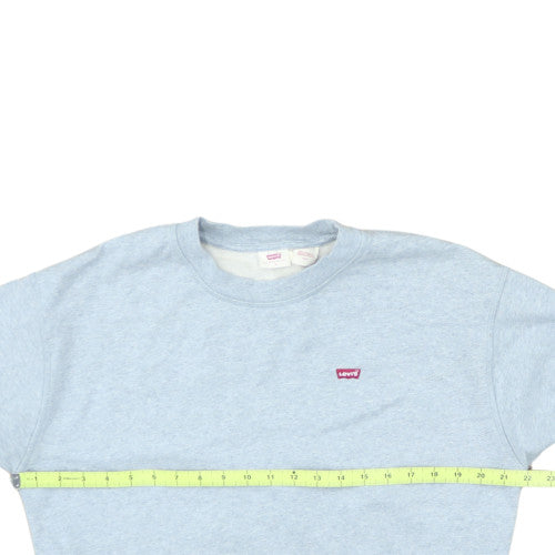 Levi's Women's Blue Crew Neck Pullover Sweatshirt Size M Classic Style