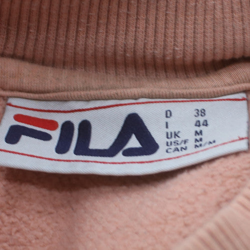 Fila Womens Pink Pullover Sweatshirt Medium Cotton Blend Crew Neck