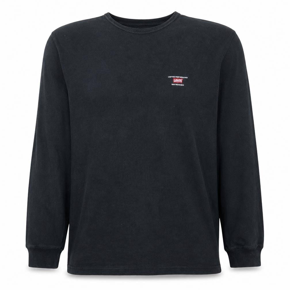 Levi's Men's Black Crew Neck Cotton Pullover Sweatshirt L