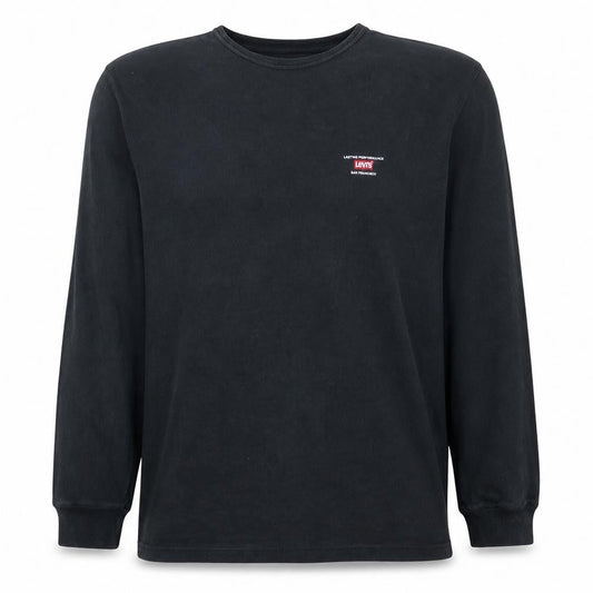 Levi's Men's Black Crew Neck Cotton Pullover Sweatshirt L