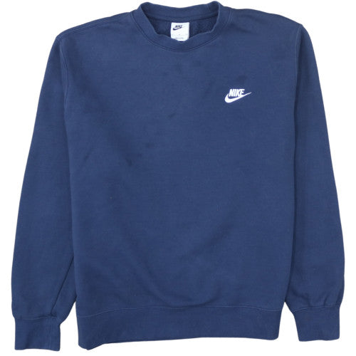 Nike Women’s Blue Pullover Sweatshirt Medium Cotton Blend Logo
