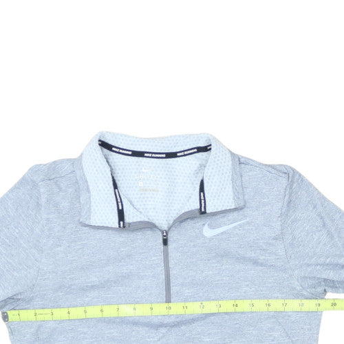 Nike Men's Grey Dri-FIT 1/4 Zip Athletic Sweatshirt Size S