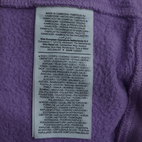 Nike Womens Purple Pullover Hoodie Medium Hooded Sweatshirt