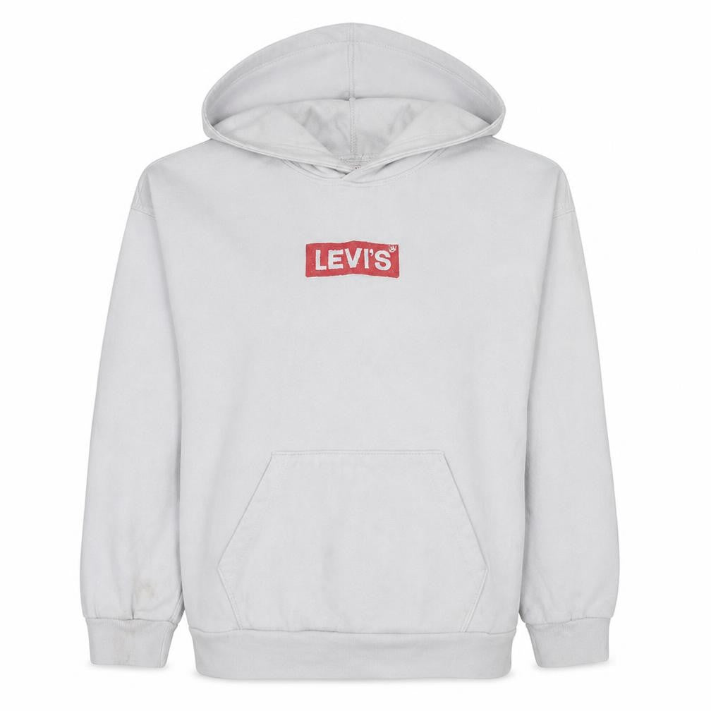 Levi's Women White Small Pullover Hoodie with Logo Front