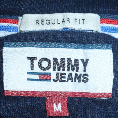 Tommy Jeans Men's Blue Pullover Hoodie M Regular Fit Logo 1985