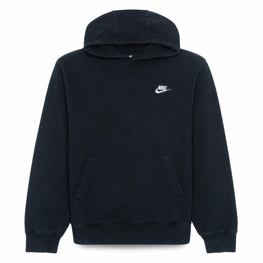 Nike Men's Black Pullover Hoodie M Fleece Logo Sweatshirt