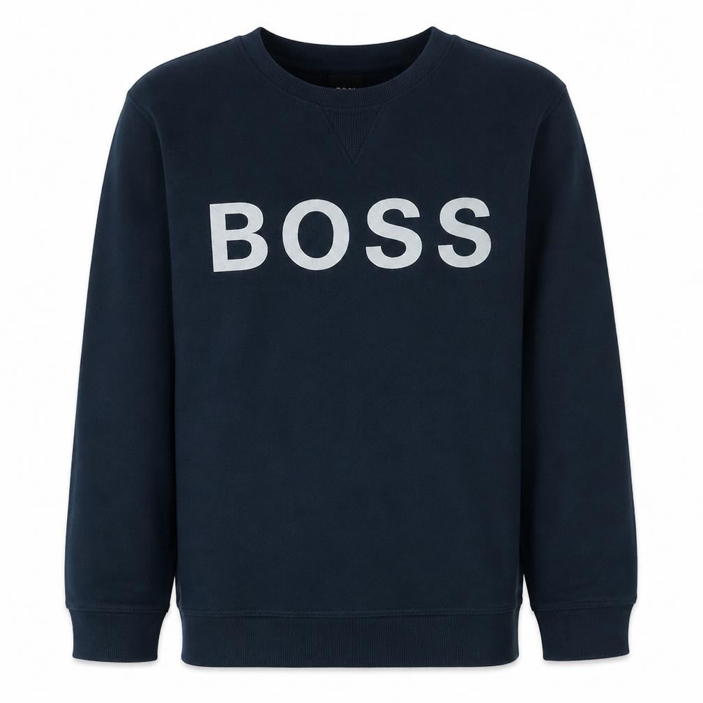 Hugo Boss Men's Blue XL Logo Pullover Sweatshirt
