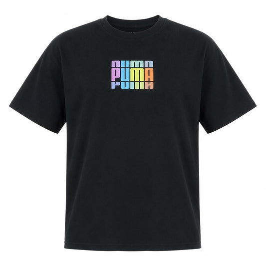 Puma Men's Black Crew Neck Short Sleeve Graphic T-Shirt XXL