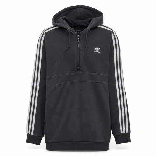 Adidas Men's Black Half Zip Hoodie Medium Regular Fit Sportswear