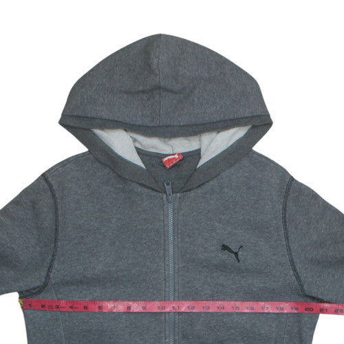 Puma Men's Grey Full Zip Hoodie M Classic Logo Style