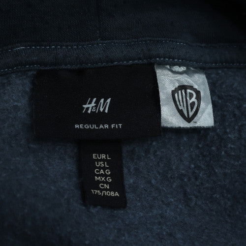 H&M Women Navy Blue Looney Tunes Pullover Hoodie Size L Regular Fit