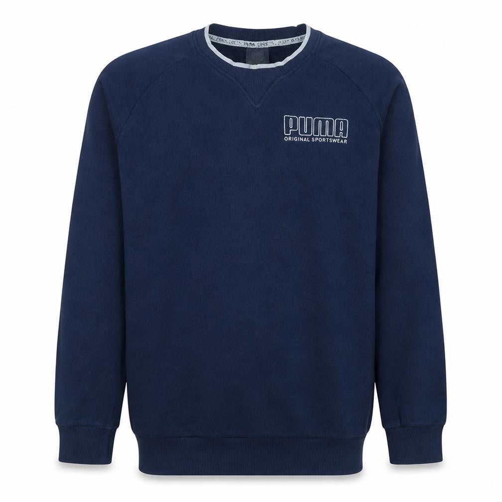 Puma Men's Blue Pullover Sweatshirt Size M Crew Neck Sports Style
