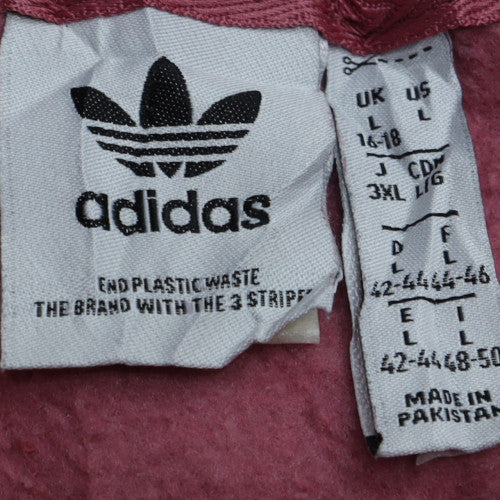 Adidas Women’s Pink Pullover Hoodie Size L Cotton Casual