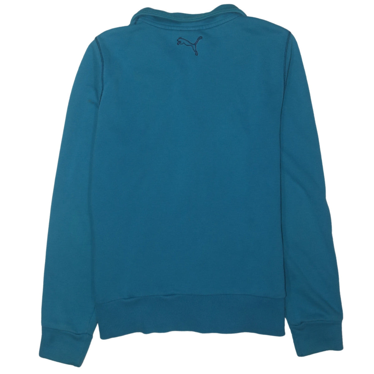 Puma Women Blue Full Zip Track Jacket Size 14 Cotton Blend