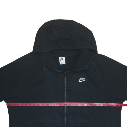 Nike Womens Black 2XL Full Zip Hoodie Sweatshirt with Logo