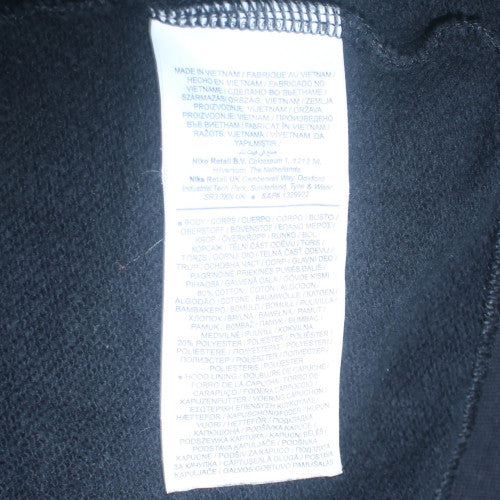 Nike Womens Black 2XL Full Zip Hoodie Sweatshirt with Logo