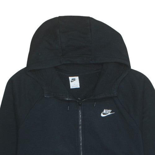 Nike Womens Black 2XL Full Zip Hoodie Sweatshirt with Logo
