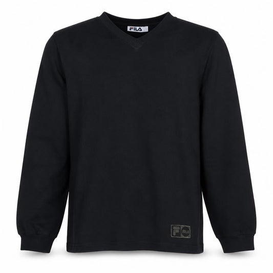 FILA Men's Black Medium Pullover Sweatshirt Crew Neck Logo