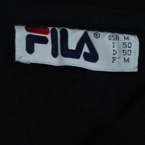 FILA Men's Black Medium Pullover Sweatshirt Crew Neck Logo