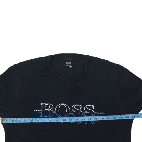 Hugo Boss Men's Black Slim Fit Crew Neck Sweatshirt L