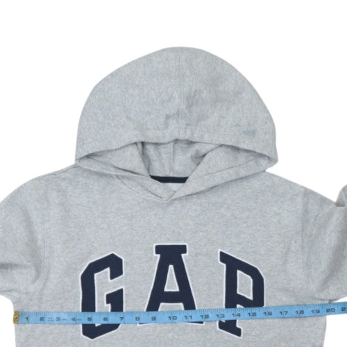GAP Boys Grey Pullover Hoodie XL 12-13 Years Fleece Logo Sweatshirt