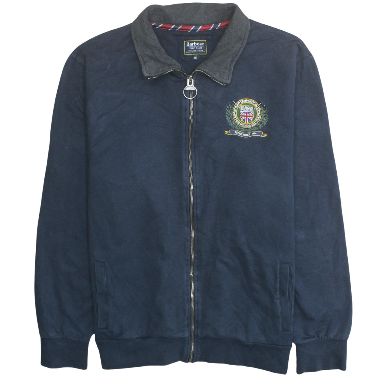 Barbour Men's Blue 2XL Basic Full Zip Polo Club Jacket