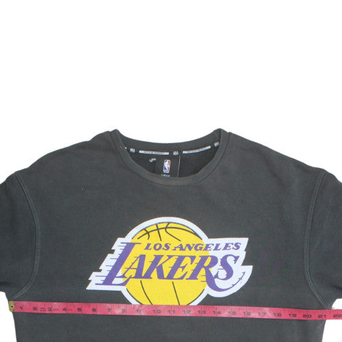 NBA Los Angeles Lakers Black Sweatshirt Women M Cotton Crew Neck Pullover