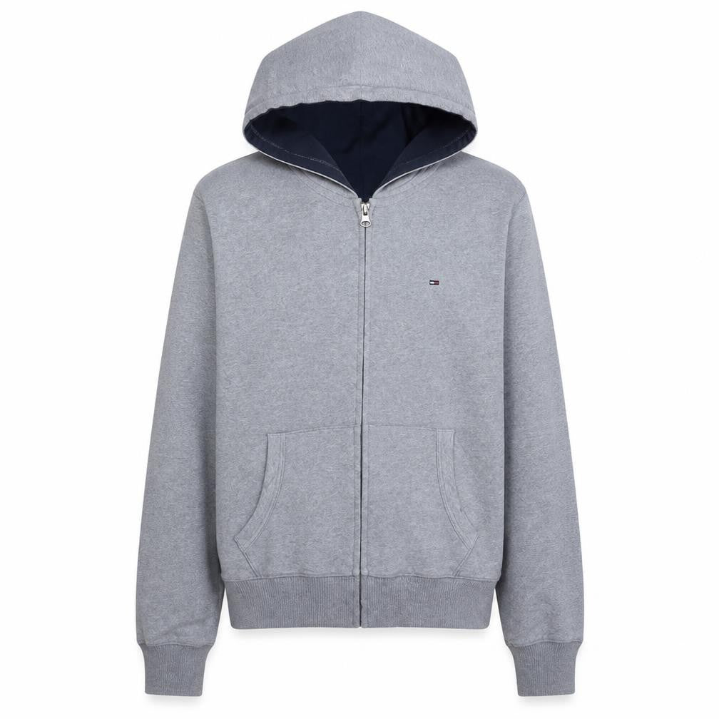 Tommy Hilfiger Men’s Grey Full Zip Hoodie Size S Classic Style