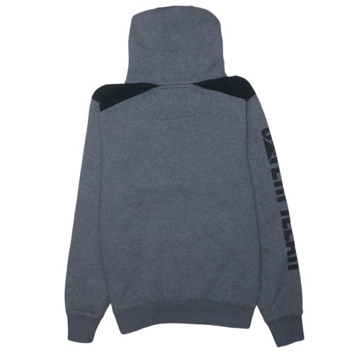 Caterpillar Men’s Grey Pullover Hoodie Medium Logo Fleece Workwear