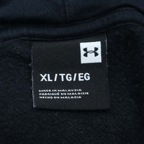 Under Armour Men's Black XL Pullover Hoodie with Logo Print