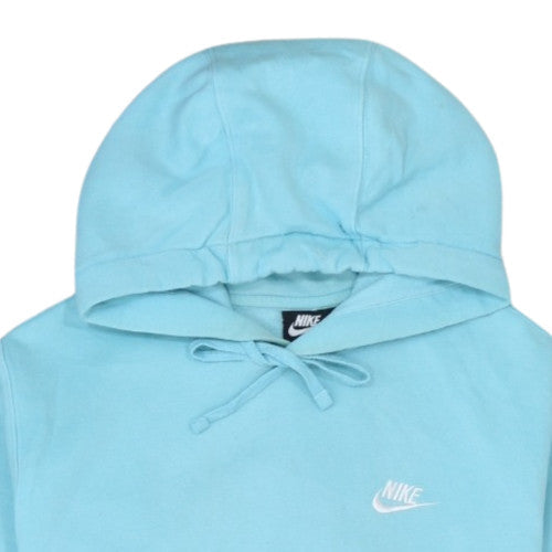 Nike Womens Blue Pullover Hoodie XS Cotton Blend Hooded Sweatshirt