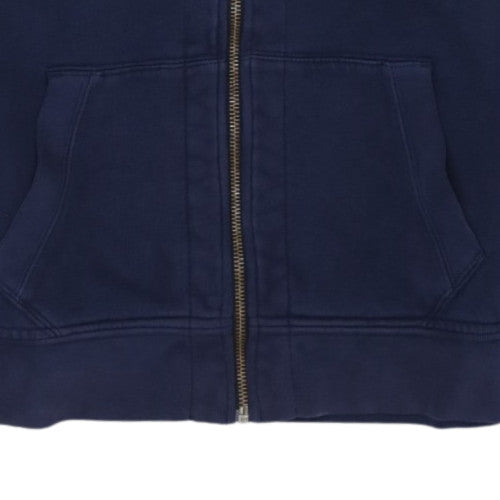 Ralph Lauren Men's Blue Full Zip Hoodie Size M Logo Cotton Blend