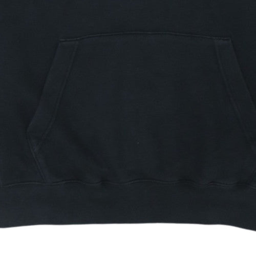 Nike Women's Black Pullover Hoodie L Logo Print Cotton Blend