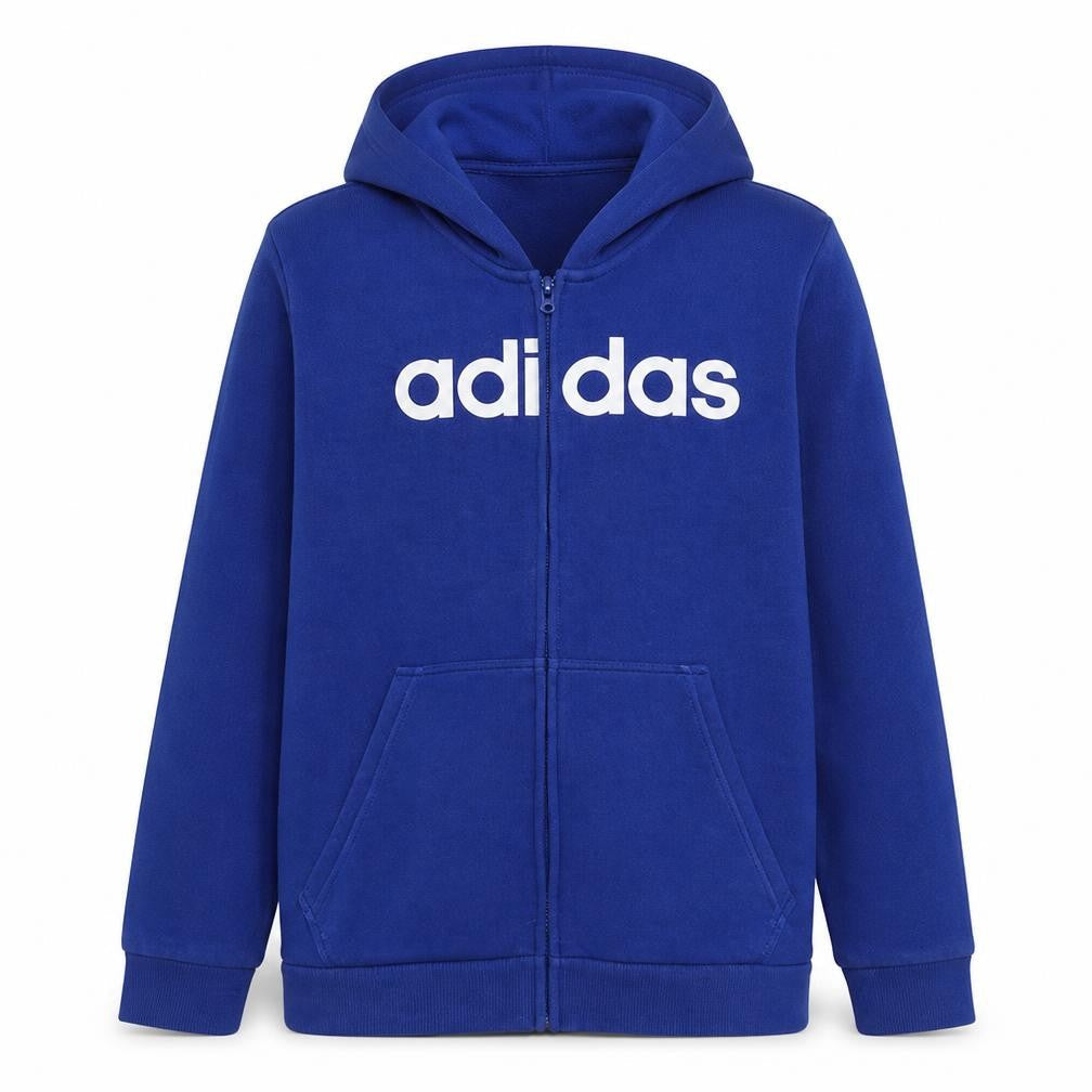 Adidas Women Blue Full Zip Hoodie XL Cotton Blend Casual