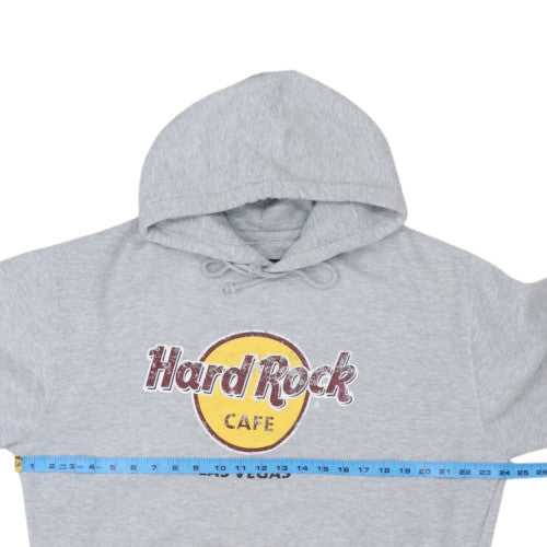 Hard Rock Cafe Women's Grey Pullover Hoodie XL Las Vegas Graphic Sweatshirt