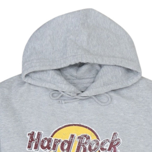Hard Rock Cafe Women's Grey Pullover Hoodie XL Las Vegas Graphic Sweatshirt