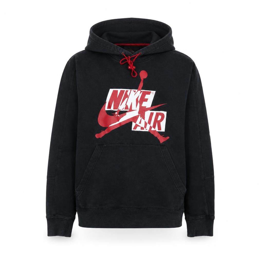 Nike Jordan Men's Black L Pullover Hoodie with Red Logo