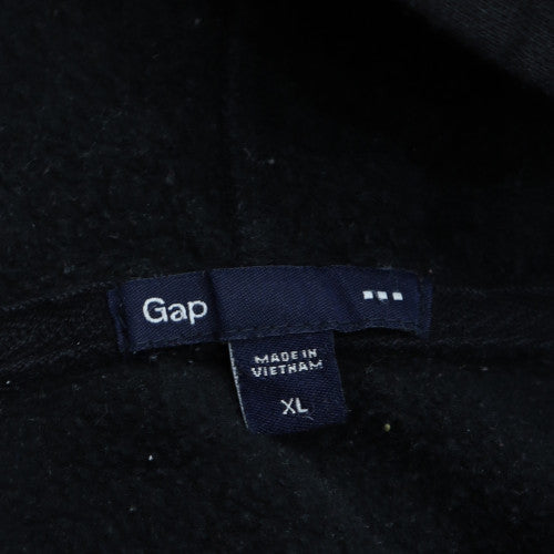 GAP Mens Black XL Pullover Hoodie Fleece Logo Sweatshirt