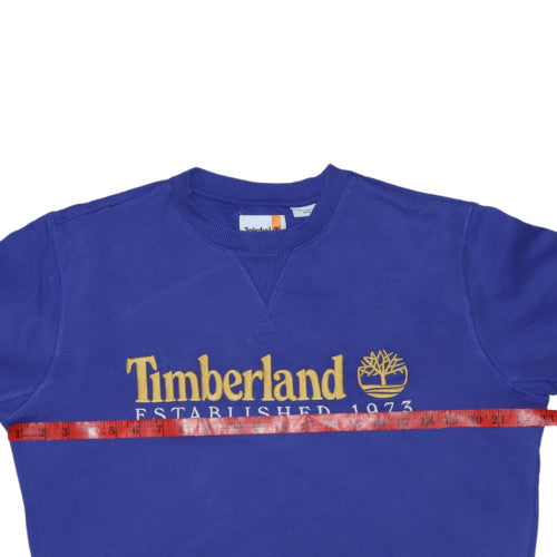 Timberland Women Purple Crew Neck Pullover Sweatshirt M Cotton Blend