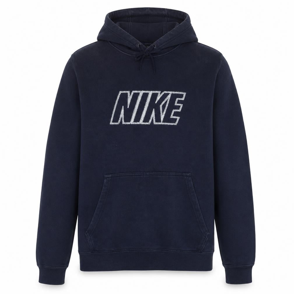 Nike Men's Blue Pullover Hoodie Size M Regular Fit Fleece Sweatshirt