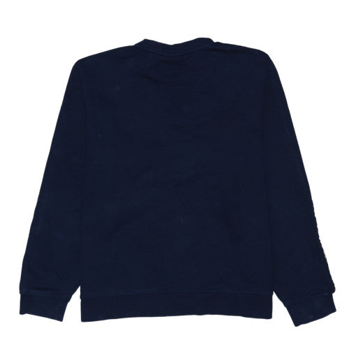 Lacoste Men's Blue Logo Tape Crew Neck Sweatshirt Size L