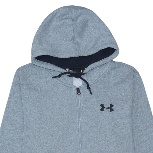 Under Armour Mens Grey Full Zip Hoodie Size L Loose Fit