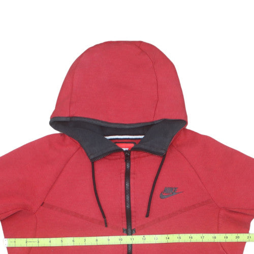 Nike Men’s Red Full Zip Hoodie Size S Regular Fit Sports Fleece