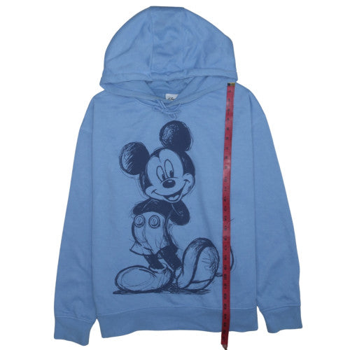 Disney Womens Blue Mickey Mouse Hoodie XL Pullover Cotton Primark Cares