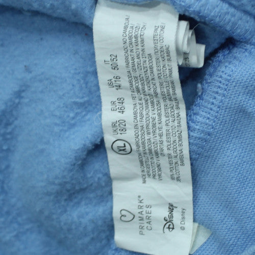 Disney Womens Blue Mickey Mouse Hoodie XL Pullover Cotton Primark Cares