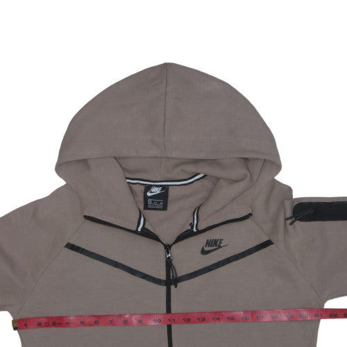Nike Men's Beige Full Zip Hoodie XL Cotton Blend