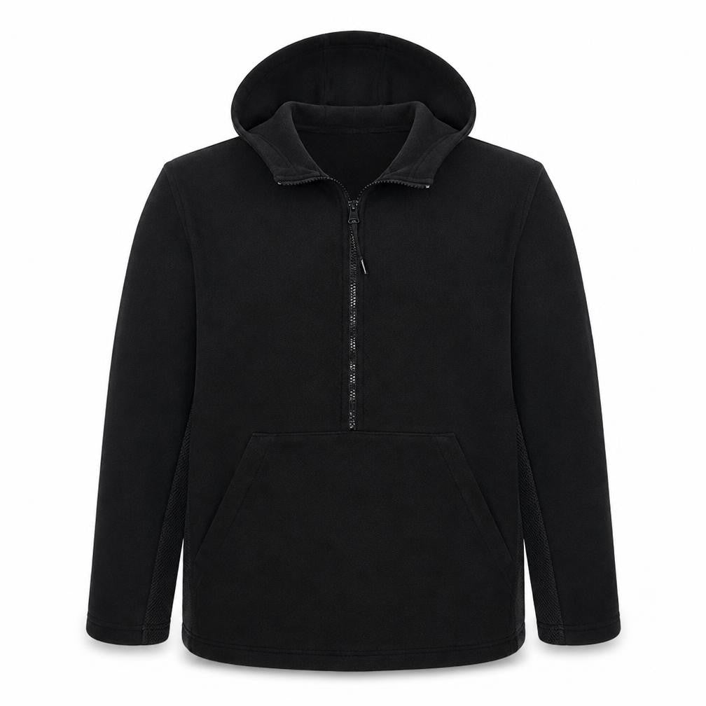 adidas Men's Black XL 1/2 Zip Hoodie with Logo Graphic