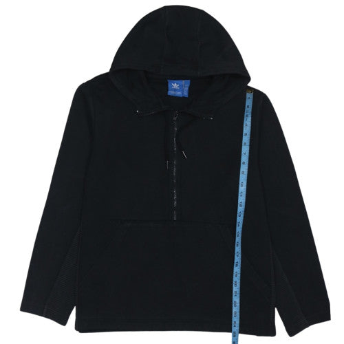 adidas Men's Black XL 1/2 Zip Hoodie with Logo Graphic